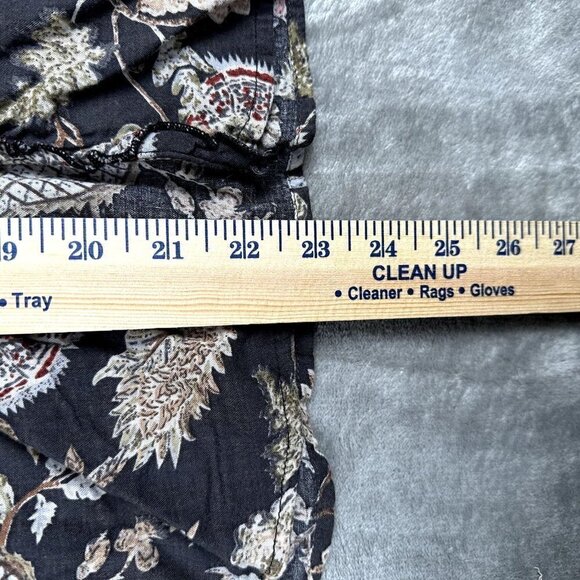 UMGEE Top Womens Small Gray Floral Bell 3/4 Sleeve Tiers Ruffle Blouse Button - Picture 3 of 7